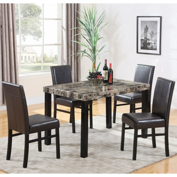 Best Master Furniture Britney Marble, Best Chairs For Marble Dining Table