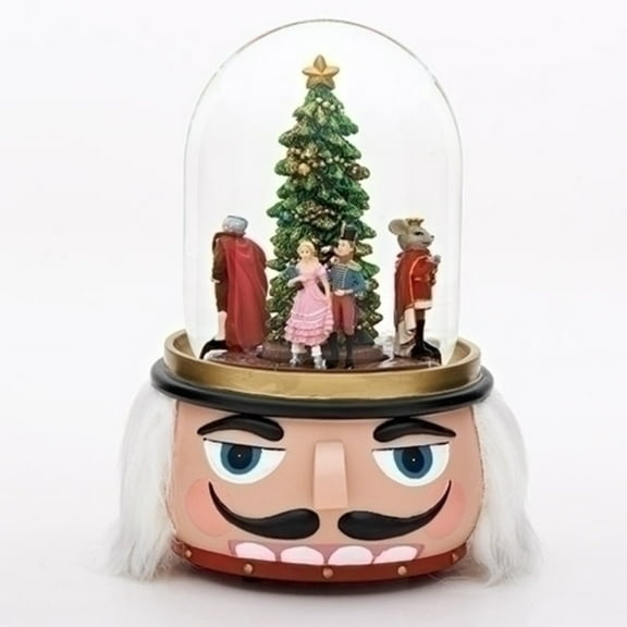Nutcracker 100MM Musical Holiday Glitterdome Plays Tune Nutcracker Ballet