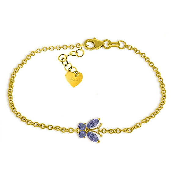 Galaxy Gold 14k Yellow Gold Tanzanite Butterfly Bracelet