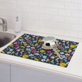 thumbnail image 6 of Vsdgher Watercolor Meadow Flowers Dish Drying Mat Super Absorbent Drying Mat Large Dish Drying Mats for Kitchen Counter Kitchen Drying Mat 24" x 18", 6 of 7