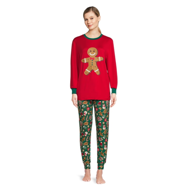 Ollabaky Family Christmas Pajama Set - Gingerbread Matching PJs For Men & Women, Holiday Sleepwear