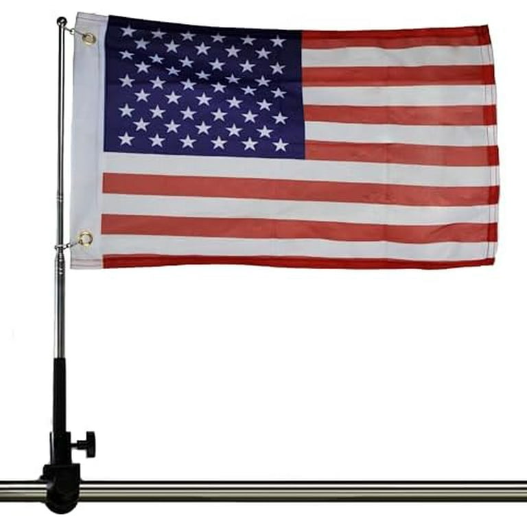 Boat American Flag Pole Kit,12''x18'' Pontoon Boat Flags,US Flag