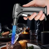 Fankiway Scorch Torch Lighter, Windproof Straight Torch Blue Flame Lighter Butane Torch Turbine Torcher Inflatable Gas Windproof Lighter Refillable Butane Lighter For Outdoor BBQ Baking