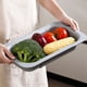 thumbnail image 2 of Cesta de drenaje sobre el fregadero para lavar verduras y frutas, escurridor de Pasta de cocina y secado de platos, extensible, cocina casera, 2 of 5