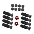thumbnail image 3 of koolsoo 8 Pieces Table Football Replacement Handles Easy to Install Foosball Handles Dark Red Footballs, 3 of 9