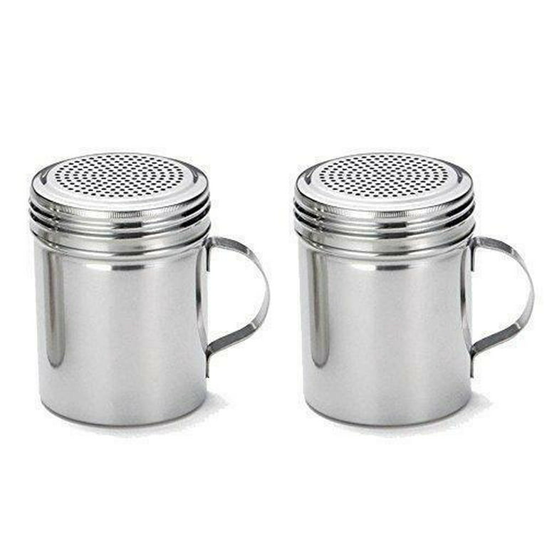 Choice 10 oz. Stainless Steel Shaker / Dredge with Handle