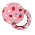 thumbnail image 2 of Bingfone13 inch Padded Round Bar Stool Cover Cushion with Elastic Fabric Round Chair Seat - Strawberry and Ladybugs, 2 of 7