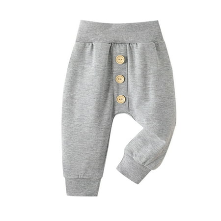 

Zhuashum Pants For Boys High Waist Trousers Straight Leg Solid Color Jogger Pant Casual Pants Fall Sweet Comfortable Sweatpants Grey 6-9 Months