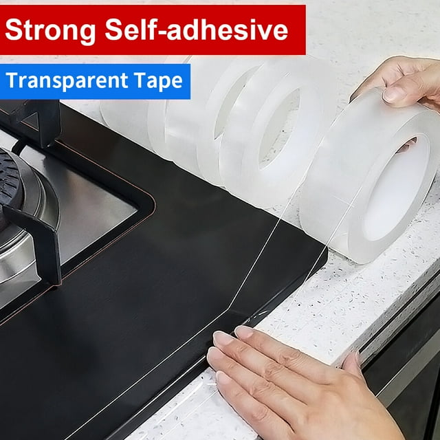 Kitchen Sink Transparent Tape Waterproof Anti-Mildew Self-adhesive Bathroom Strip Pool Water Seal 100mm Wide