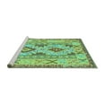 thumbnail image 2 of Ahgly Company Machine Washable Indoor Rectangle Abstract Turquoise Blue Contemporary Area Rugs, 5' x 8', 2 of 4