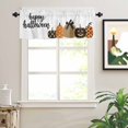 thumbnail image 2 of Happy Halloween Valances for Windows Dot Gold Pumpkin Rod Pocket Curtain Valance Window Treatment Short Curtains for Kitchen Living Room, 58"x16", 2 of 5