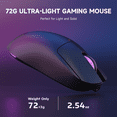 thumbnail image 5 of MAGIC-REFINER G6 BT Wireless Gaming Mouse, 24000 DPI, 1000Hz Polling Rate, 300 IPS, 35G Acceleration, 72g Lightweight, 750mAh Battery, Includes White Grip Tape & Braided Cable（Black）, 5 of 9