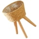 thumbnail image 2 of Maceta de madera tejida con patas, maceta para plantas, cesta de madera para flores, 2 of 7