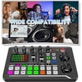 thumbnail image 3 of Mezclador de audio PENGJJMXG interfaz de audio con efectos de mezclador de DJ y cambiador de voz podcast Pro, 3 of 5