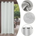 thumbnail image 4 of Shanna Home Curtains Indoor/Outdoor Drapes, Privacy Grommet Blackout Curtains for Bedroom, Living Room, Porch, Pergola, Cabana (White, 52*94 in, 2 Panel), 4 of 10