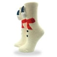 thumbnail image 6 of Holiday Time Women's Snowman 3D Cozy Crew Socks, 1-Pack, Size 4-10, 6 of 7