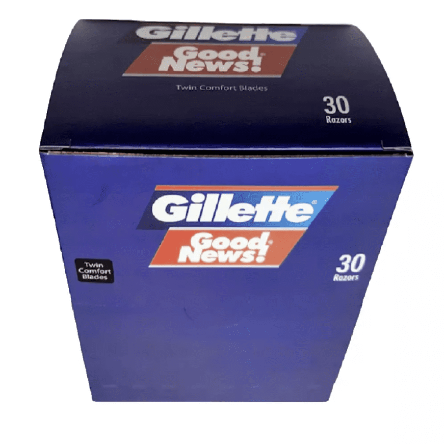 Good News Disposable Razors Twin Blade Box of 30 Razors Lubricating strip with Pivoting Head