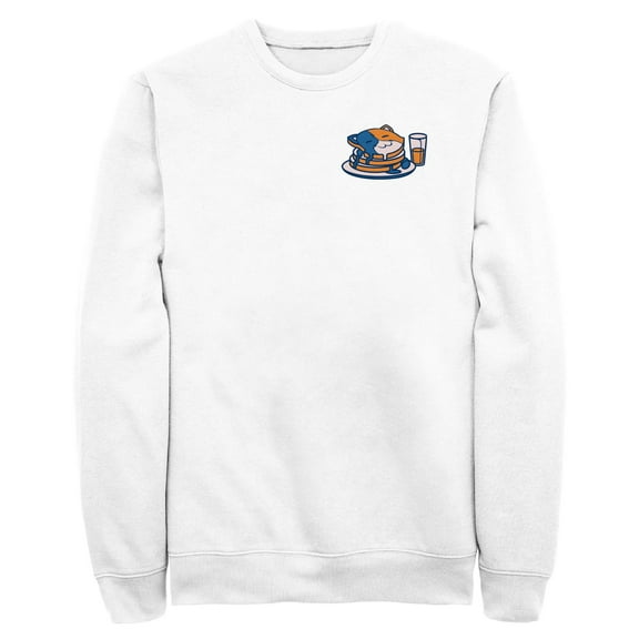 Men's Fortnite Small Meowscles Pancakes  Sweatshirt White 2X Large