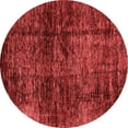 thumbnail image 1 of Ahgly Company Indoor Round Abstract Red Modern Area Rugs, 5' Round, 1 of 4