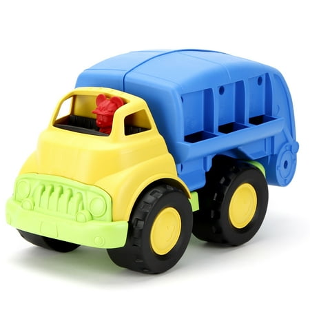 Green Toys: Disney Baby – Mickey Mouse Recycling Truck – Blue – Pretend Play Toy Vehicle Recycled Plastic Dishwasher Safe Kids & Toddler Ages 6 Mo+