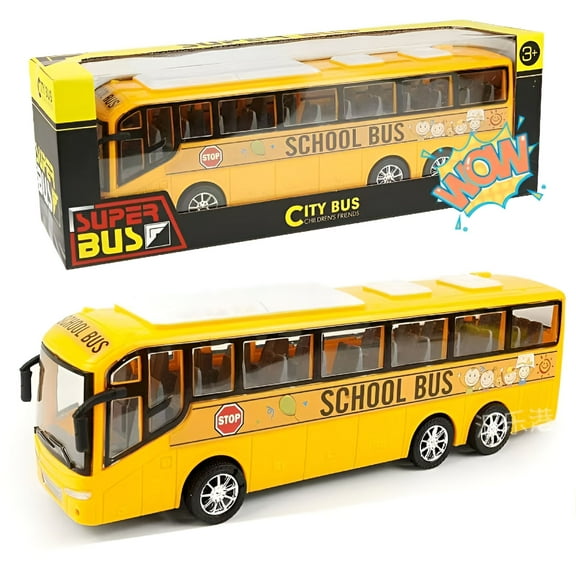 BESTSKY School Bus Toy for Toddlers Play Bus for Boys Girls Kids Toddlers Ages 3 