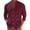 Wine, variant on IYTR Mens Double Breasted Cotton Linen Long Sleeve Shirts Stand-up Collar Loose Vacation Casual Blouses (Dark Gray,XXXL)