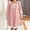 Pink, variant on Royisotas Plus Size Nightgowns for Women Midi Flannel Nightshirts Comfortable Winter Crewneck Womens SleepShirts Solid Color