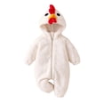 thumbnail image 2 of Baby Girls Animal Outfit Long Sleeve Zipper Hooded Romper Toddler Chicken Christmas Outfits Fall Clothes Size 0-24 Months, 2 of 7