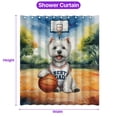 thumbnail image 5 of Happy Father's Day West Highland White Terrier Playing Basketball with Best Dad Jersey Shower Curtain Westie Westy Dog Lover Waterproof Bathroom Bathtub Curtain - 13006, 5 of 5