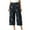 Navy, variant on Utoimkio Women's Casual Loose Wide Leg Capri Pants High Waisted Cropped Lounge Pants for Women