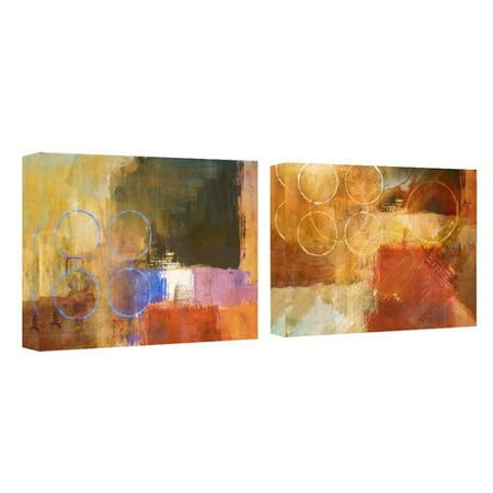 Ready2hangart Oversized Abstract 2 Piece Painting Print on Canvas Set