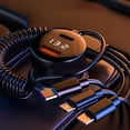 thumbnail image 1 of Danhjin Automobile Data Cable Car Charger Fast Charging Flash Charging Three Super Multifunctional Lighter Car Charger, 1 of 6