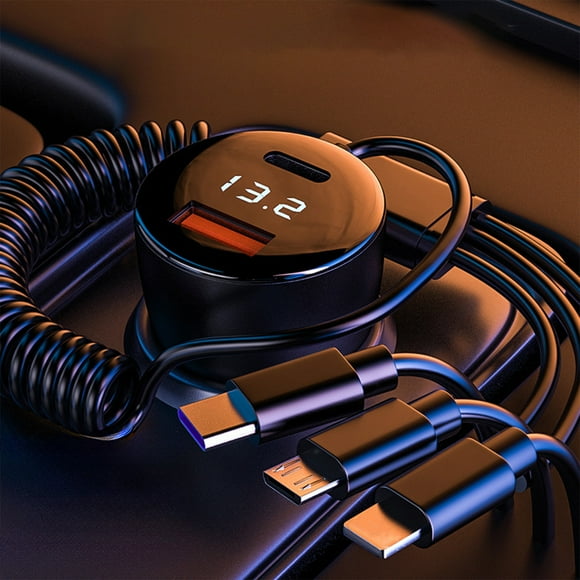 NARABB Accessoire de Voiture Indispensables Chargeur de Voiture Charge Rapide Flash Trois Briquets Super Multifonctionnels Chargeur de Voiture