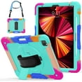 thumbnail image 1 of iPad Pro 12.9 Case 2020 with Screen Protector Pencil Holder | Full Body Shockproof Rugged Protective Durable Rubber Case w/360 Rotating Stand & Strap for iPad Pro 12.9 inch 4th Generation, 1 of 6
