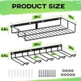 thumbnail image 2 of Yeabett Power Tool Organizer, 2 Layers Storage Rack with 4 Drill Holders, Heavy Duty Metal Floating Tool Shelf Garage Wall Mounted, 2 of 7
