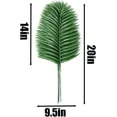 thumbnail image 5 of Paquete de 12 hojas de palmeras artificiales Plantas Hojas de palmeras tropicales falsas Hojas de palmeras grandes Plantas verdes para hojas Fiesta hawaiana Fiesta en la jungla Gran palmera Lea, 5 of 5