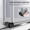 thumbnail image 5 of UKS04- 56-60 Inch x 66 Inch Sliding Frameless Bathtub Door, 3/8" Tempered Glass with Easy-Cleaning Coating, Stainless Steel Rollers & SGCC-Certified Stability, Bright Chrome, 5 of 7