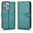 thumbnail image 5 of SaniMore Wallet Case for iPhone 15 Pro Max 6.7" 2023, Glitter PU Leather Case Polka Dot Card Slots Cash Pocket Kickstand Removeable Wrist Strip Magnetic Clasp All-around Protective Cover, Green, 5 of 5