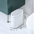 thumbnail image 2 of Bathroom Trash can Motion Sensor, Automatic Garbage can, Slim Plastic  Trash Bin with Lid, Commercial Intelligent Wastebaskets for Bedroom, Bathroom, Office, Grey, 2 Gallon, 2 of 18