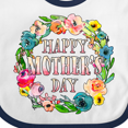thumbnail image 4 of Inktastic Happy Mother's Day- Flowers Boys or Girls Baby Bib, 4 of 4