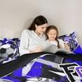 thumbnail image 4 of jejeloiu Soccer Football Sport 7-Piece Bedding Comforter Set,Ball Game Gaming King Bedding Sets,White Black Blue Bed Sheets For Boys Teens,Breathable Home Decor Reversible, 4 of 8