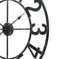 thumbnail image 4 of Utopia Alley CL23BK 30 in. Manhattan Industrial Analog Wall Clock, Distressed Black, 4 of 11