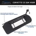 thumbnail image 3 of Par de Visores Solares con Espejo de Tocador Iluminado con LED Nakuuly para Corvette C5, 3 of 7