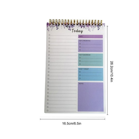 Meitianfacai Weekly Plan B5 Flip Up Coil Notebook Schedule Book Color Portable Notebook