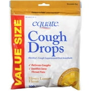 Equate Honey Lemon Flavor Cough Drops 100 Ct