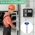 thumbnail image 4 of Uxcell Rouleaux de Porte de Garage en Nylon Lot de 2, Roues de Porte de Garage 1.8 Pouces Tige 4.3 Pouces, 6200zz pour Portes de Garage, Bleu, 4 of 6
