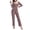 Pink, variant on ManxiVoo Ribbed Knit Pajama Set Soft Pullover Top and Relaxed Fit Pants for Women Cozy Loungewear L Size Beige
