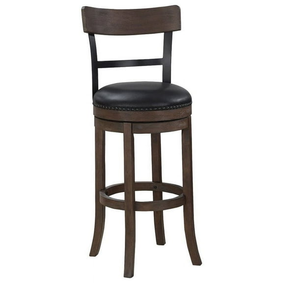 Bowery Hill 26" Swivel Counter Stool in Washed Brown and Black