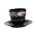 thumbnail image 3 of Esquirla Tea Cup and Saucer Set,Floral Coffee Cup with Plate Set,Home Gift,Easy to Clean 200ml Capacity Porcelain Tea Cup,Coffee Mug black, 3 of 8