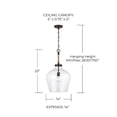 thumbnail image 2 of 9F370A Austin Allen Boland - 1 Light Pendant In Urban and Industrial Style-25 Inches Tall and 14 Inches Wide-Bronze Finish    -Traditional, 2 of 5
